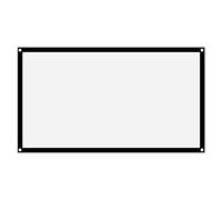 Fabater Big Foldable White Projection Screen with a Black Edge, Which Are Easy to Install for the Cinema in the Open Air (72 Inch)
