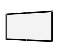 Fabater Big Foldable White Projection Screen with a Black Edge, Which Are Easy to Install for the Cinema in the Open Air (60 Inch)