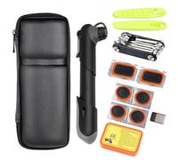 Fabater Bike Repair Kit, 10 In 1 Multifunctional Tool, Portable Pump | Tool Bag with Patches, Ox Cloth, Dual Valve, for Cycling Commute