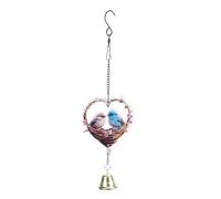 Fabater Bird Wind Chimes for Outside, Windchimes Outdoors, Acrylic Heart Shaped Wind Bell with Hook, Hanging Decor for Garden, Yard, Patio, Backyard or Porch