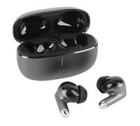 Fabater Bluetooth Translator Earbuds with Noise Cancellation and Multi Language AI Translation for Travel, Zinc Alloy Earbud Case Included (Black)