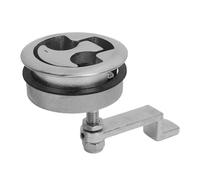 Fabater Boat Cam Latch, 2in 316 Stainless Steel Marine Pull with Back Plate, Flush Pull Lift T Handle Lock for 12-17mm Panel Thickness, Yacht Marine Accessories