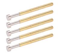 Fabater Brass Flat Head Pogo Pin 100pcs, 2.36mm/0.1in PCB Test Probes Spring Loaded Pin, 34mm/1.3in Total Length Spring Test Probe for PCB Testing, Electronic Equipment, Burn-in Testing