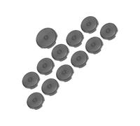 Fabater Button Cover 12pcs 20.2mm 25.3mm Mechanical Push Button Cover for Kailh Cherry Akko Glorious TTC Switches for Fightbox Snackbox Sallybox Fighting Keyboard (Black)
