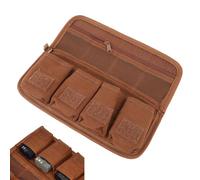 Fabater Camera Battery and Memory Card Pouch Holder, PU Leather DSLR Camera Bag, Small Protective Storage Case for LP E10/ E17/E6N, NPFW50/FZ100, EN EL25/ EL15, NP W235