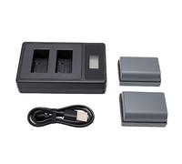 Fabater Camera Battery Charger, Dual Slot Camera Charger with LED, 2 Pack 1500mAh Replacement Batteries, Compatible with PowerS G1X, G3X, G5X, G15, G16, SX40 HS, SX50 HS, XT XTi