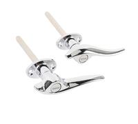 Fabater Car Chrome Outside The Door Locking Handles with 4 Key Replacement for Model 18 40 Reinforced Aluminum -auchen Door Handle -Lock Kit for 3 Windows Coupes