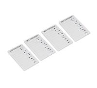 Fabater Checklist Board, Detachable Paper Recyclable Chore Chart, PVC Portable Memo Board with Slider Button for Home Office RV Dorm Student Study Housework Vacation Task Management (White Card)