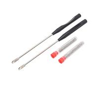 Fabater Chrome Plated Inoculation Rod Set 21cm Reusable Copper Inoculating Loop Kit with 90 Interchangeable Rings for Laboratory Microbiology Classroom