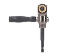 Fabater Chrome Vanadium Alloy Steel Right Angle Drill Attachment 90 Degrees, 1/4in Hex Shank Adjustable Drill Adapter with Handle for Tight Spaces Power Tools