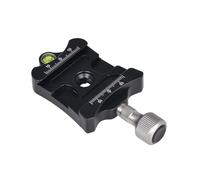 Fabater Clamp, 99mm Aluminum Alloy Camera Mounts Clamps, Compatible with Arca Plate, 3/8 Thread Hole, Built in Bubble Level for DSLR Camera Tripod Ballhead Monopod