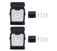 Fabater Clip On Solar Lights, 2 Pack Solar Motion Sensor Fence Lights with 3 Lighting Modes, Water Proof High Bright Security for Outdoor Fence Deck Railing Gutter Garden