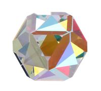 Fabater Color Cube Prism, K9 Optical Crystal Glass Polyhedron RGB Dispersion Prism for Physics Teaching, Photography Props, Desktop Decoration, 9.8 X 9.8 X . in