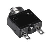 Fabater Compact Manual Reset Circuit Breaker Fits over Current Protectors for Automotive and Industry Black Plastic 1 Pack (15A)