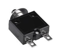Fabater Compact Manual Reset Circuit Breaker Fits over Current Protectors for Automotive and Industry Black Plastic 1 Pack (10A)