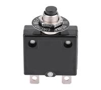 Fabater Compact Manual Reset Circuit Breaker Fits over Current Protectors for Automotive and Industry Black Plastic 1 Pack (30A)