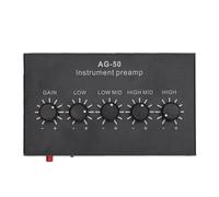 Fabater Compact Stereo Preamplifier with 22dB Gain Rechargeable for Performances and Recordings Metal Casing