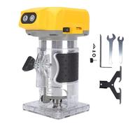 Fabater Cordless Wood Router, 30000 RPM Compact Router Tool with Fixed Base, 5 Variable Speeds, 800W Brushless Motor Hand Palm Routers for Woodworking Trimming (NO Battery)