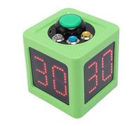 Fabater Cube Timer, Accurate Seconds Countdown Timer for Chess Poker Race, 4 Sided Digital Countdown Stopwatch, Kitchen Study Workout Cooking Desk for Time Management (Green)
