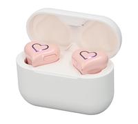 Fabater Cute Heart Shaped Wireless Earbuds, Bluetooth 5.3 Earphones with Charging Case and Color Gradient Light, HiFi Stereo Sound, Up to 20 Hours Playtime (Pink)