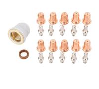 Fabater Cutter Torch Consumables Kit 23PCS, 0.039in Nozzles Electrodes Cups & Bracket, Compatible with PT-60/PT-40/IPTSeries, Sturdy Brass Zinc Alloy.