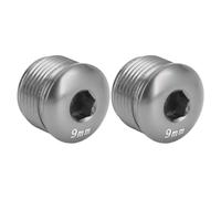 Fabater Cycle Pedal Dust Cap High Strength Aluminum Alloy Protective Locking Screw M14 for Various Models 2PCS for Long Lasting Durability (Ti Color)