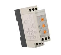 Fabater DC Overvoltage Undervoltage Protector Relay DVRD-12/24/36/48, Adjustable 0.1-15s Action Delay, 2 Sets NO/NC Contacts, 35mm DIN Rail Installation for Battery UPS Switchgear (DC48V)