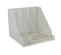 Fabater Desktop File Organizer Sturdy Iron Mesh Efficient Office Cument Holder for the Study Office, White