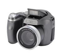 Fabater Digital Camera, 4K 60M DSLR Camera with LED Flash LCD Screen CMOS, 12x Optical 6x Digital Zoom, Retro Video Recorder for Travel Portrait Scenery Photography (Silver)