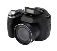 Fabater Digital Camera, 4K 60M DSLR Camera with LED Flash LCD Screen CMOS, 12x Optical 6x Digital Zoom, Retro Video Recorder for Travel Portrait Scenery Photography (Black)