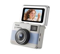 Fabater Digital Camera, 4K 68MP Mini Keychain Camera, Small Cam Video Recorder with 1.47 Inch HD Flip Screen, CMOS Stabilization and 14 Filters for Travel Vlog Night Shots Selfie (Blue)