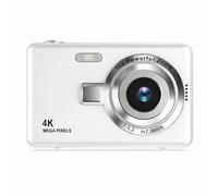 Fabater Digital Camera, 50MP 1080P Portable Compact Camera for Teens, Kids, Beginners, Point and Shoot with 2.4 Inch Screen, 16X Digital Zoom for Photography, Vlog, Travel (White)