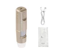 Fabater Digital Microscope, 1600X Magnification 1080P HD Manual Focus WiFi and USB Wireless Digital Microscope, Handheld with 8 Adjustable LED Lights for Phone Tablet Computer