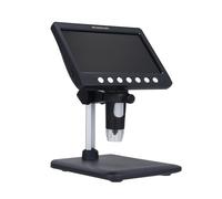 Fabater Digital Microscope, 5 Million Pixels, High Resolution Imaging, 1200x Magnification for/MacOS, 7.0" HD Screen for PCB Inspection and Biology Teaching, Black (330)