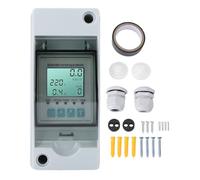 Fabater Digital Single Phase Energy Meter, Smart Miniature Circuit Breaker Box, AC 10-99mA Ampermeter Power Voltmeter Ammeter Amps Watt Kwh Frequency Power Factor Meter Multimeter