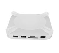 Fabater Dock and Stand Support for M4 M4 Pro Computer USB A USB C Expansion Hub with NVMe SSD Enclosure and Storage Card 4.0 Slot Dock and Stand