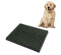 Fabater Dog Grass Pad with Tray, Easy to Clean 3 Layer System Artificial Grass Potty Tray, Reusable Puppy Training Pad for Indoor and Outdoor Use, Ideal for Small Dogs (Small)