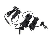 Fabater Double -lavalier -Microphone Cable Clamp/Holder on Reverse Microphone for Two People, HD Recording with Intelligent Noise Reduction, Suitable for Interviews