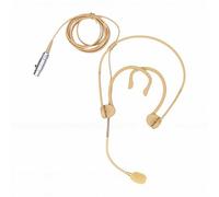 Fabater Ear Headset Microphone, Dual Earhook Omnidirectional Condenser Headworn Mic with 3 Pin XLR Cable Windscreen for Wireless System Body Pack Transmitter for Presentations