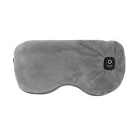 Fabater Electric Eye Heating Pad 3 Temperature Settings Zero Pressure Comfort Heated Eye Cover for Home Travel, Light Blocking, Portable (Gray)