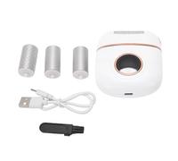 Fabater Electric Foot Callus Remover Kit, Electronic Foot File Pedicure Kit with 4 Grinding Heads, Rechargeable Callous Removers, Professional Pedi Feet Care Perfect for Dead (White)