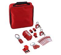 Fabater Electric Lockout Kit Durable Safety Pre -lockers for the Conductor Switch Lock, 10PCs Tagouts for the Safety of the Operator, Nylon Storage Bag for Simple Wearing, Suitable for Air