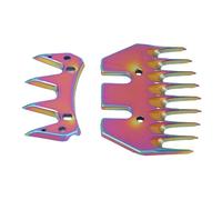 Fabater Electric Wool Scissor Blades, Efficient Straight 9 Tooth Replacement for Sheep Scissors, Shearing Machines, Colorful Set for Alpacas, Llamas, Beginners. Material: High Carbon Steel