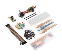 Fabater Electronics Component Kit Starter Fun Assortment with 830 Tie Points Breadboard, Over 400 Pcs for R3, PCB Solderless Project