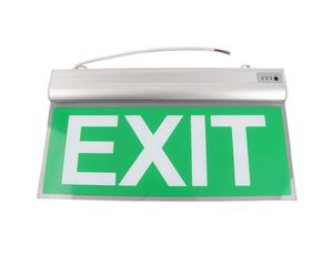Fabater Emergency Exit Sign Light 3W 12 LED Safety Indicator Lamp | Acrylic Board Construction, Double Sided Display, 90 Minute Backup, Low Power Draw, Public Building Use