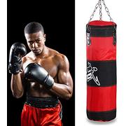 Fabater Empty Boxing Training Sandbag for Hook Kick Punch - Heavy Duty Oxford Cloth Freestanding Kickboxing Bag with Metal Chain and Zipper Seal, Fill with Sand or Cloth for Home Gym (80cm)
