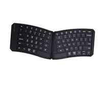 Fabater Ergonomic Foldable Keyboard, Split Folding Bluetooth Keyboard with PU Leather Cover, USB-C Rechargeable, Ultra Slim Portable Travel for Phone, Tablet, Laptop