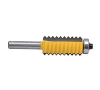 Fabater Finger Joint Router Bit Glue Milling Cutter 45# Steel V Tenoning Machine 8mm Shank, Anti Kickback Design, CNC Ground to 600 Grit, Clean Cut Without Debris (8*55mm)