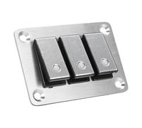 Fabater Fits Mini 3 Gang Marine Toggle Switch Panel, Aluminum Panel for Boat, On-Off Rocker Switch