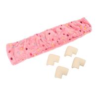 Fabater Flannel Rug Hooking Frame Cover 40x40cm - Elastic Punch Needle Gripper Strip Cover with Corner Protectors, Soft Protective Sleeve for Cross Stitch Embroidery Hoop, Weaving (Pink)